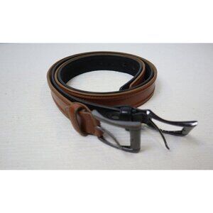 Set of 2 Gold Coast Men's Leather Belt Brown & Black - 38